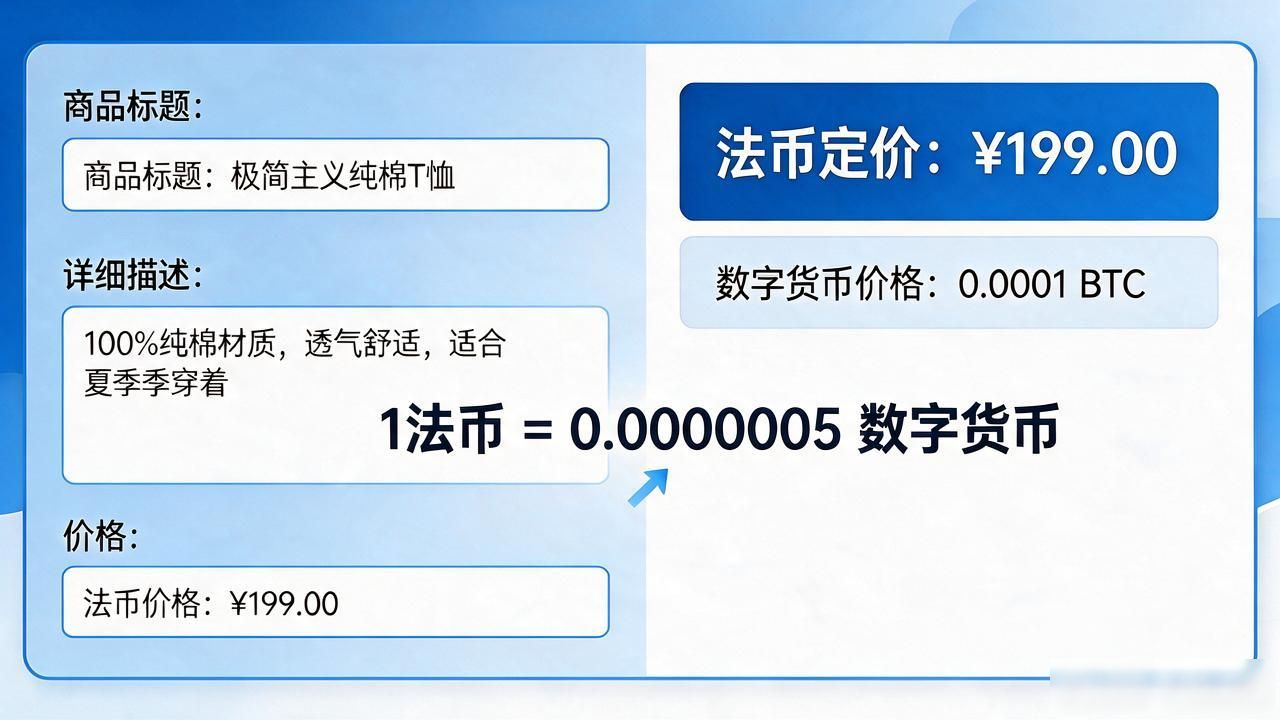 数字货币收款平台选择与手续费对比_数字货币怎么上架商品_电商商品法币定价自动换算技巧