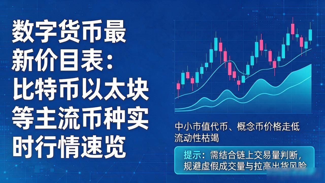 数字货币最新价格表_2026年9月主流数字货币实时价格 普通投资者数字资产配置价格参考 多维度观察数字货币价格避免信息失真