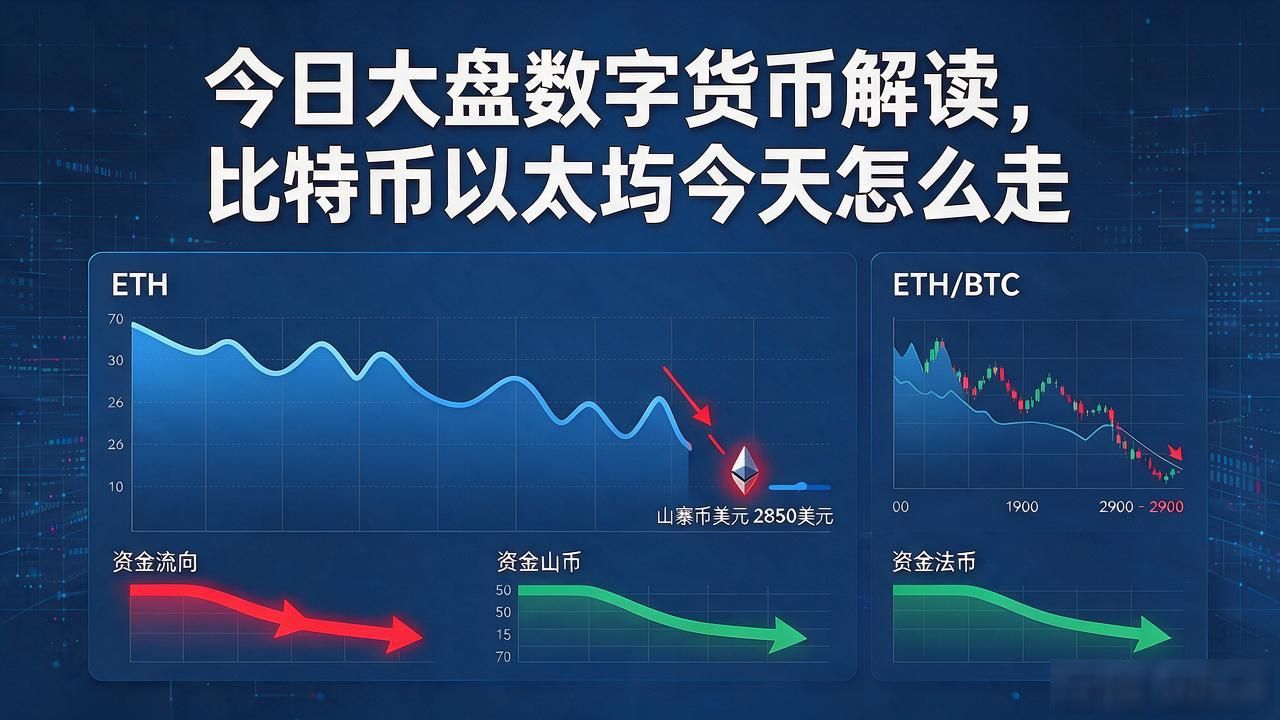 今日大盘数字货币解读_以太坊跌破2900美元支撑_比特币15万关口多空博弈