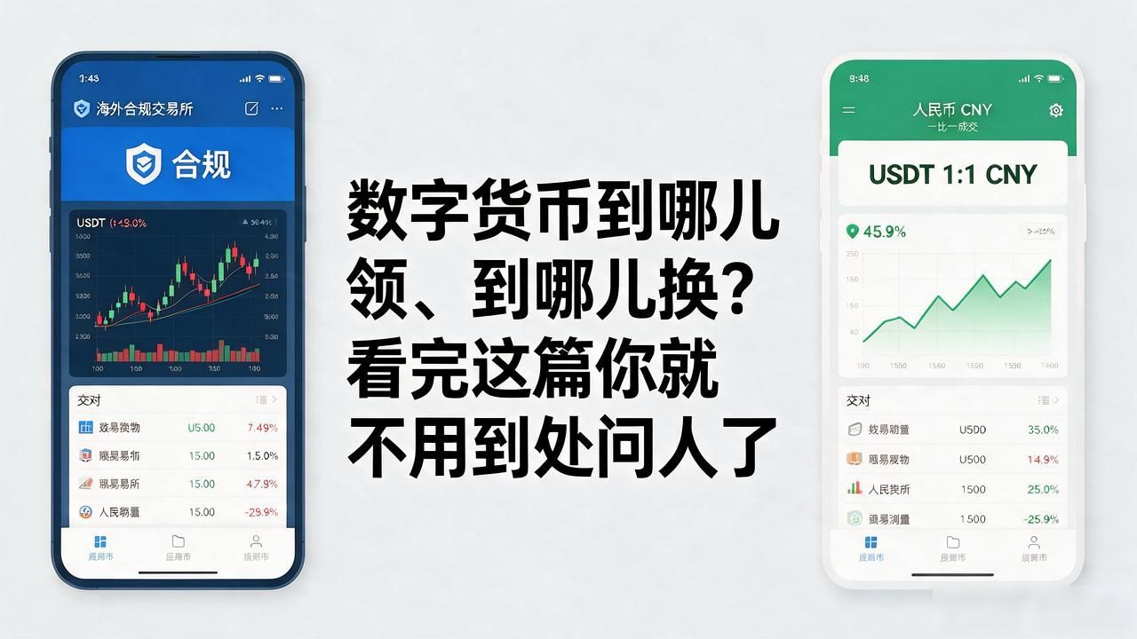 海外交易所USDT法币出入金指南_数字货币到那领换_数字货币新人如何领取和兑换