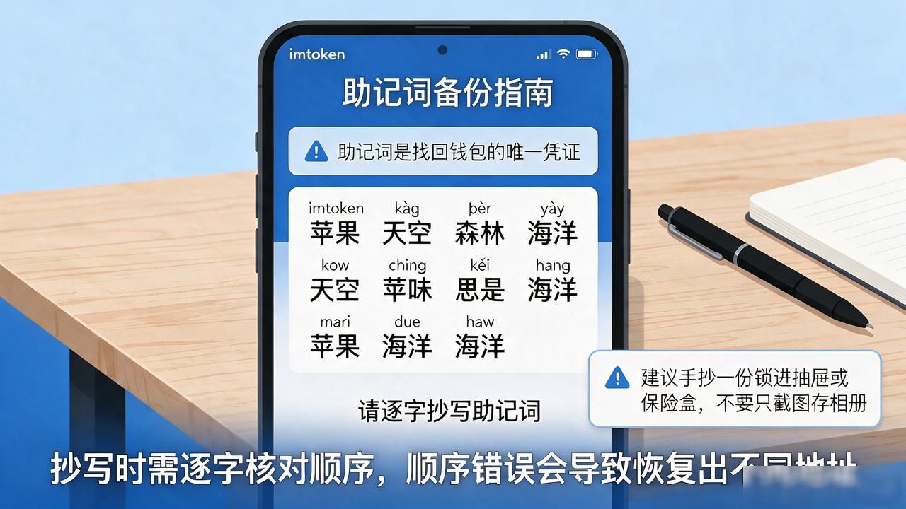 imtoken钱包怎么建立_imToken助记词备份方法_imToken钱包创建步骤